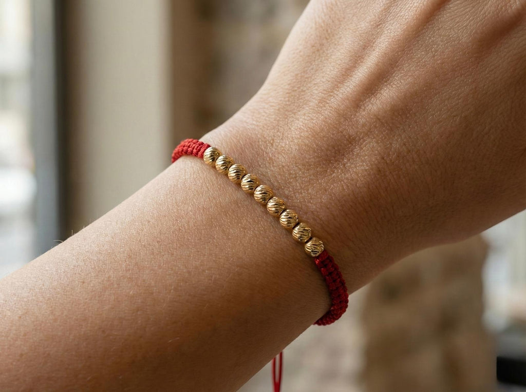 Milano - 14K Gold Kırmızı Örgü