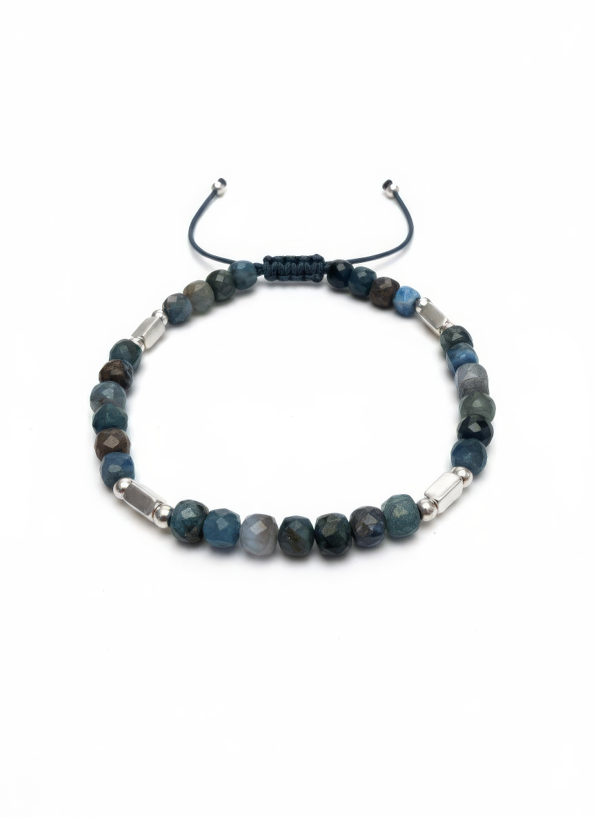 Capri - Yeşil Doğal Taş 925 Gümüş Bileklik