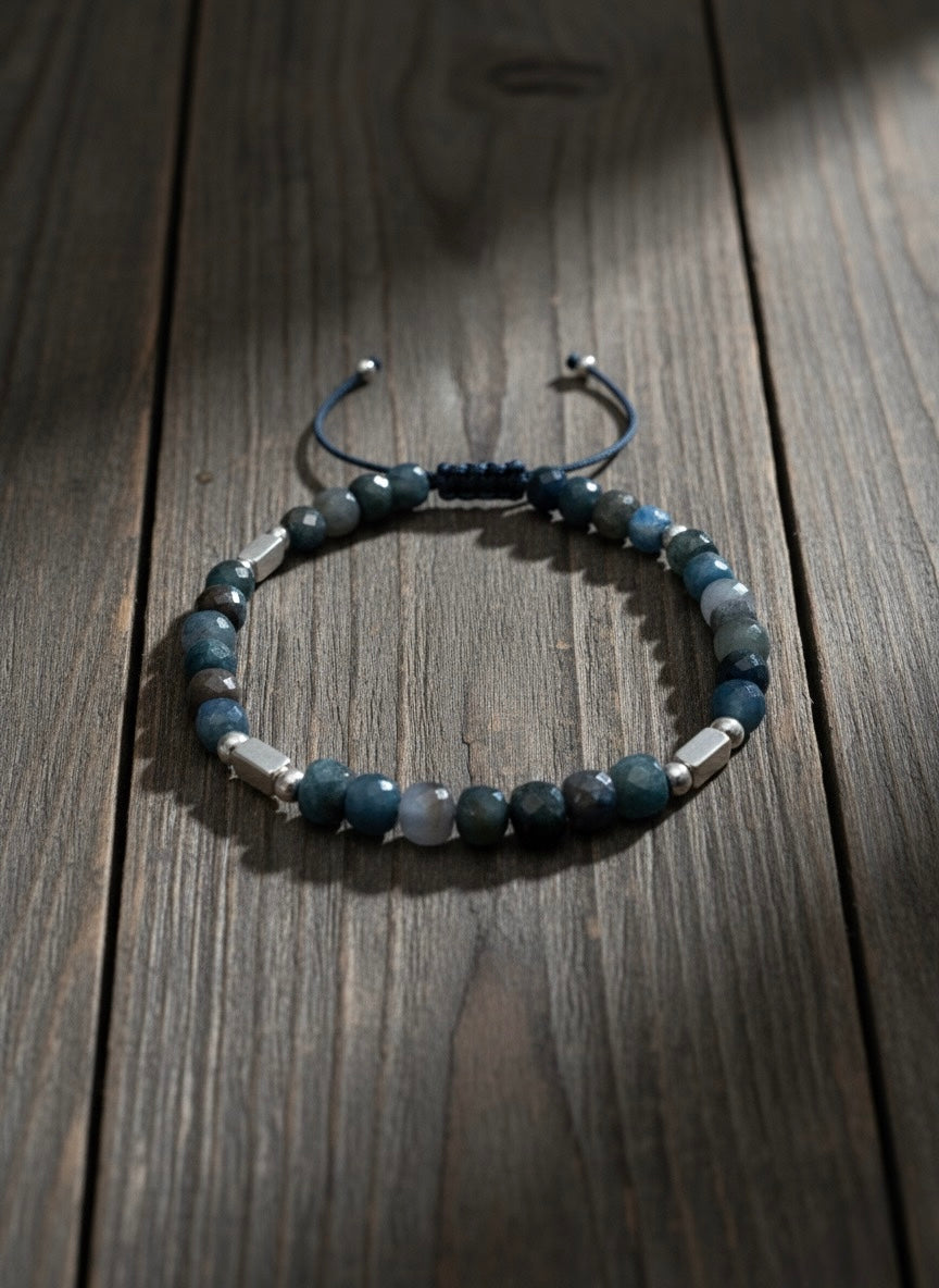 Capri - Yeşil Doğal Taş 925 Gümüş Bileklik