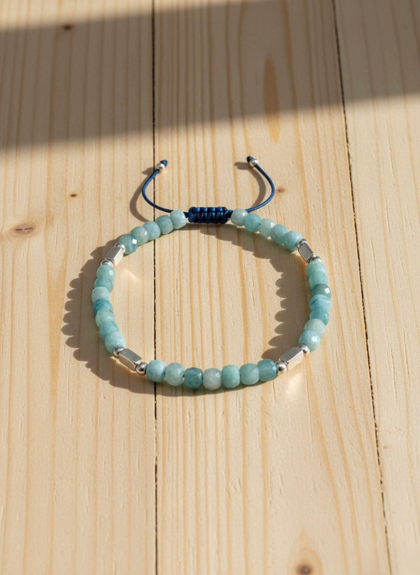 Capri - Turkuaz Doğal Taş 925 Gümüş Bileklik